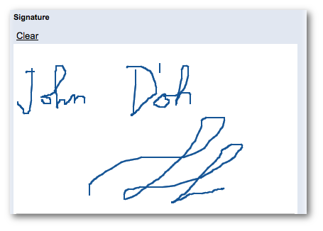 The signature canvas.